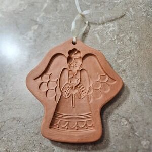 Cotton Press Angel Ornament 1997 Terracotta Clay Holiday Decor‎ cookie mold
